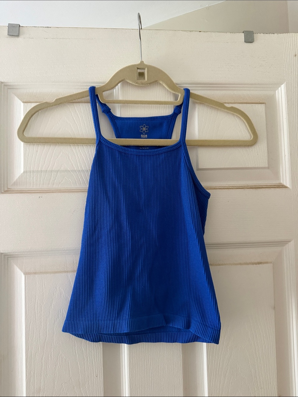 Aura Royal Blue Ribbed Tank Top